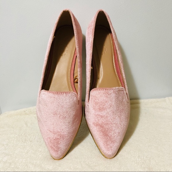 Charlotte Russe Shoes - Pink Velvet Loafers